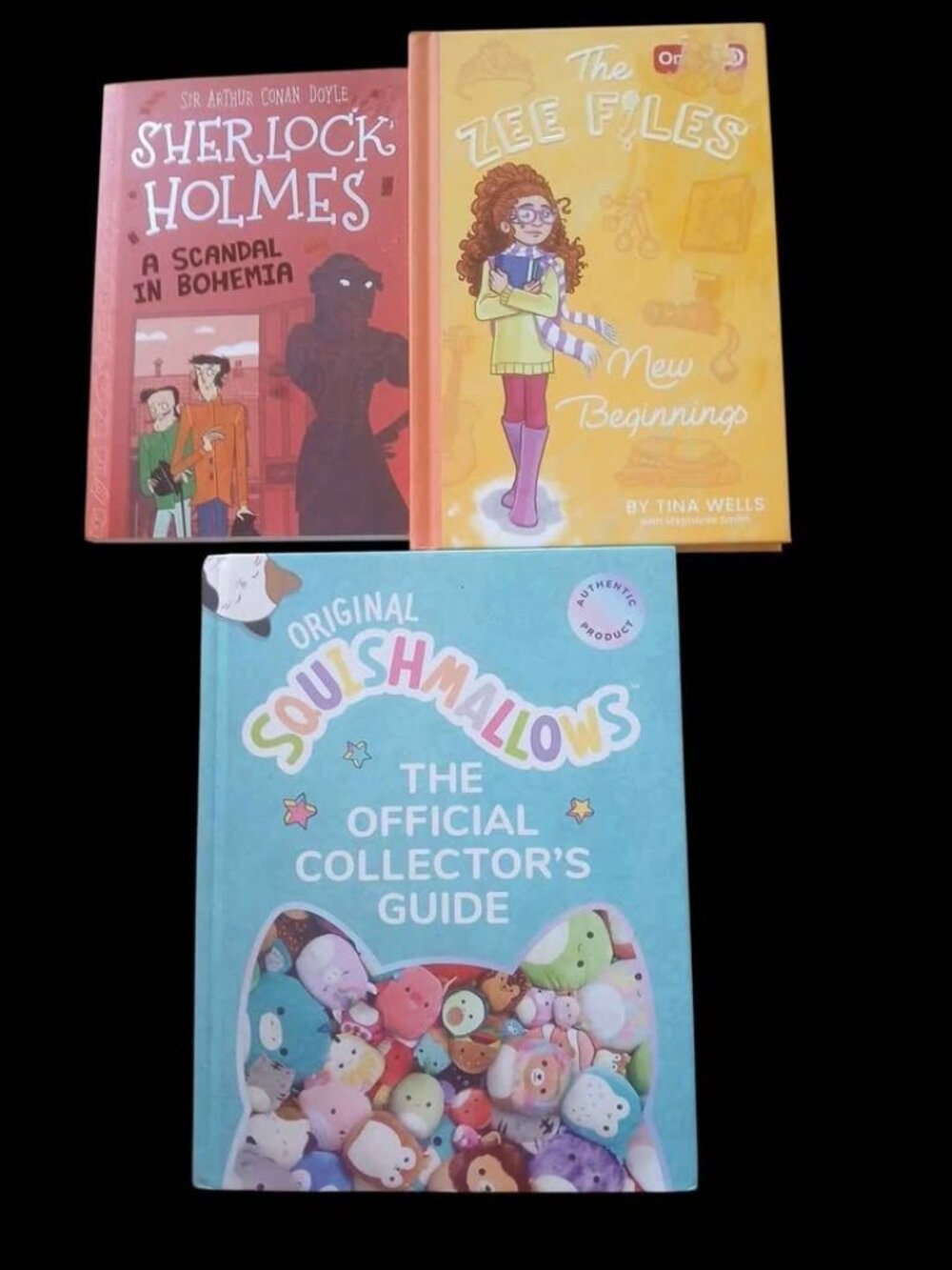 Children's Book Bundle - Squishmallows, Sherlock Holmes, The Zee Files